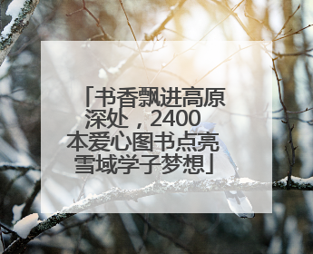 书香飘进高原深处，2400本爱心图书点亮雪域学子梦想
