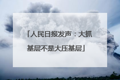 人民日报发声：大抓基层不是大压基层