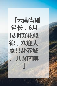 云南省副省长：6月昆明繁花似锦，欢迎大家共赴春城、共聚南博