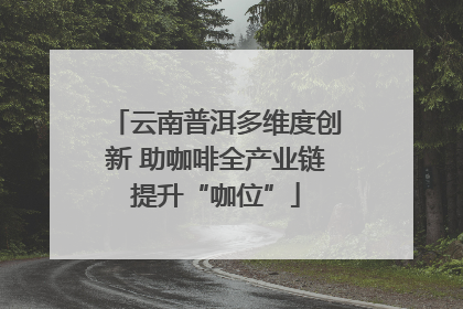 云南普洱多维度创新 助咖啡全产业链提升“咖位”