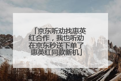京东听劝找惠英红合作，我也听劝在京东秒送下单了惠英红同款新机