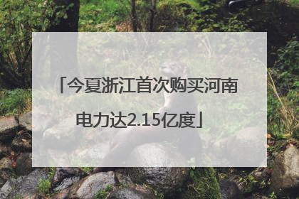 今夏浙江首次购买河南电力达2.15亿度