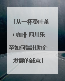 从一杯桑叶茶+咖啡 四川乐至如何端出助企发展的诚意