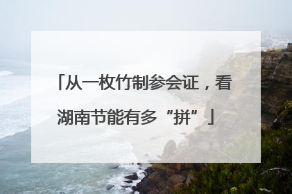 从一枚竹制参会证，看湖南节能有多“拼”