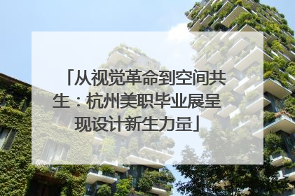从视觉革命到空间共生：杭州美职毕业展呈现设计新生力量