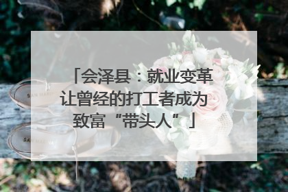 会泽县：就业变革让曾经的打工者成为致富“带头人”