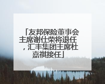 友邦保险董事会主席谢仕荣将退任，汇丰集团主席杜嘉祺接任