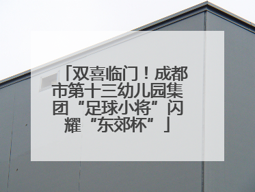 双喜临门！成都市第十三幼儿园集团“足球小将”闪耀“东郊杯”