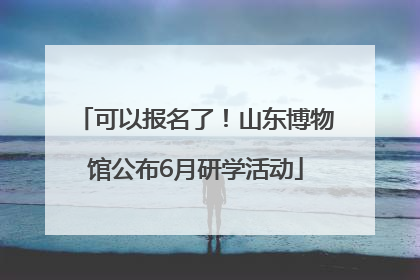 可以报名了！山东博物馆公布6月研学活动