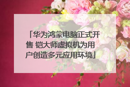 华为鸿蒙电脑正式开售 铠大师虚拟机为用户创造多元应用环境
