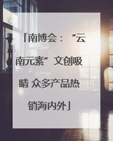 南博会：“云南元素”文创吸睛 众多产品热销海内外