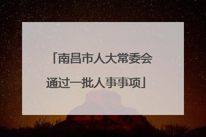 南昌市人大常委会通过一批人事事项