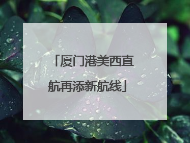 厦门港美西直航再添新航线
