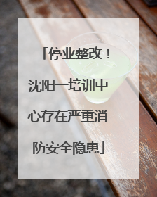 停业整改！沈阳一培训中心存在严重消防安全隐患