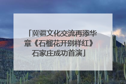 冀疆文化交流再添华章《石榴花开别样红》石家庄成功首演