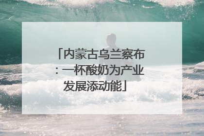 内蒙古乌兰察布：一杯酸奶为产业发展添动能