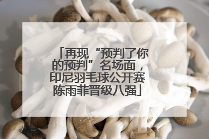 再现“预判了你的预判”名场面，印尼羽毛球公开赛陈雨菲晋级八强