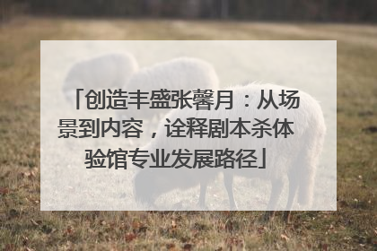 创造丰盛张馨月：从场景到内容，诠释剧本杀体验馆专业发展路径
