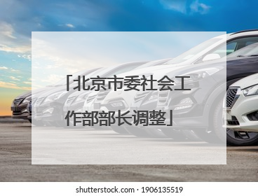 北京市委社会工作部部长调整