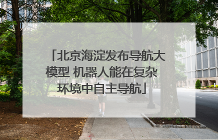 北京海淀发布导航大模型 机器人能在复杂环境中自主导航