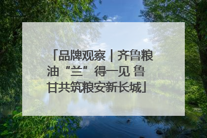 品牌观察｜齐鲁粮油“兰”得一见 鲁甘共筑粮安新长城