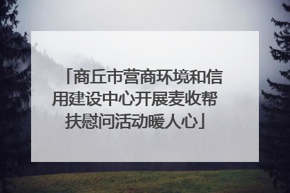 商丘市营商环境和信用建设中心开展麦收帮扶慰问活动暖人心