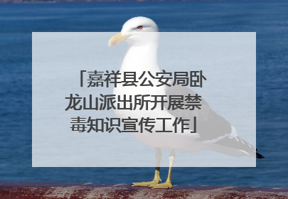 嘉祥县公安局卧龙山派出所开展禁毒知识宣传工作