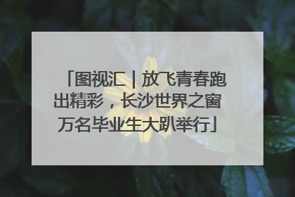图视汇｜放飞青春跑出精彩，长沙世界之窗万名毕业生大趴举行