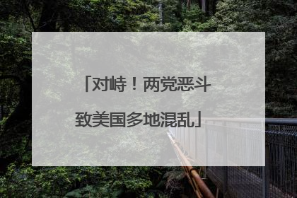 对峙！两党恶斗致美国多地混乱