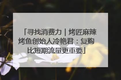 寻找消费力｜烤匠麻辣烤鱼创始人冷艳君：复购比短期流量更重要