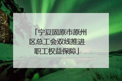 宁夏固原市原州区总工会双线推进职工权益保障