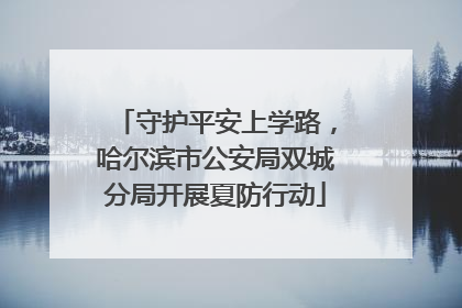 守护平安上学路，哈尔滨市公安局双城分局开展夏防行动