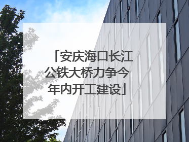 安庆海口长江公铁大桥力争今年内开工建设