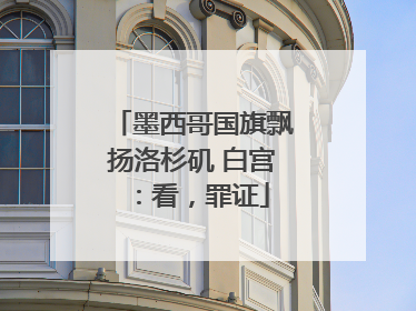 墨西哥国旗飘扬洛杉矶 白宫：看，罪证