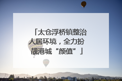 太仓浮桥镇整治人居环境，全力扮靓港城“颜值”