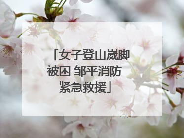 女子登山崴脚被困 邹平消防紧急救援