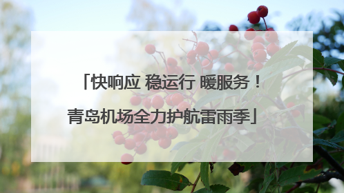 快响应 稳运行 暖服务！青岛机场全力护航雷雨季