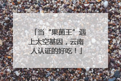 当“果菌王”遇上太空基因，云南人认证的好吃！
