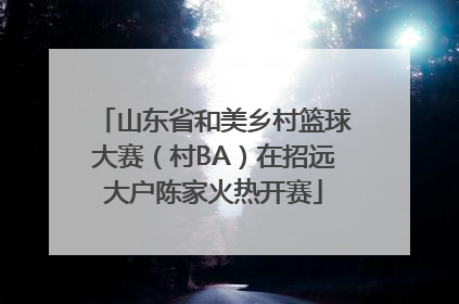 山东省和美乡村篮球大赛（村BA）在招远大户陈家火热开赛