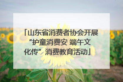 山东省消费者协会开展 “护童消费安 端午文化传”消费教育活动