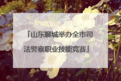 山东聊城举办全市司法警察职业技能竞赛