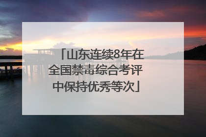 山东连续8年在全国禁毒综合考评中保持优秀等次
