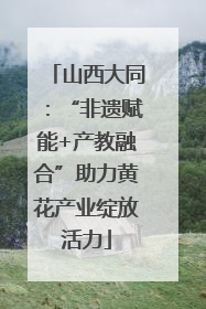山西大同：“非遗赋能+产教融合”助力黄花产业绽放活力