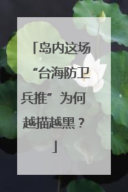 岛内这场“台海防卫兵推”为何越描越黑？
