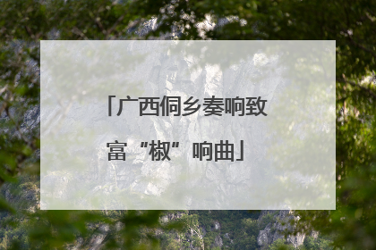 广西侗乡奏响致富“椒”响曲