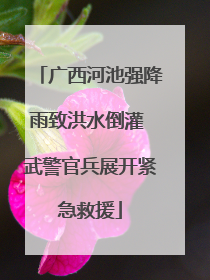 广西河池强降雨致洪水倒灌 武警官兵展开紧急救援
