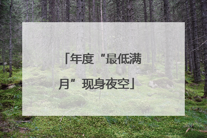 年度“最低满月”现身夜空