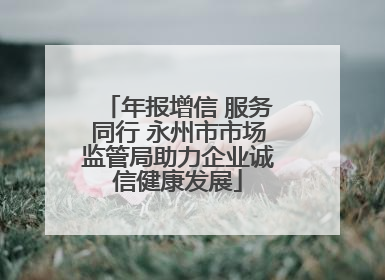 年报增信 服务同行 永州市市场监管局助力企业诚信健康发展