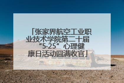 张家界航空工业职业技术学院第二十届“5·25”心理健康日活动圆满收官