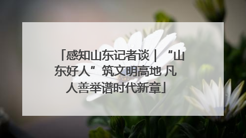 感知山东记者谈｜“山东好人”筑文明高地 凡人善举谱时代新章